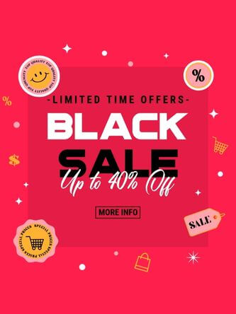 Generador de diseño de banners publicitarios para promocionar las ofertas especiales del Black Friday