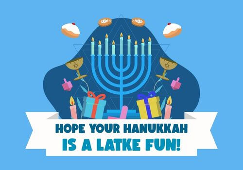 Generador de tarjetas de felicitación festivas para desear un feliz Hanukkah