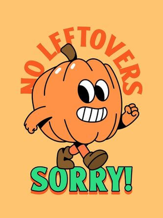 Creador de diseño de camisetas con una ilustración de un personaje de calabaza