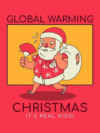 Creador de diseño de camisetas con temática navideña con un Papá Noel de verano