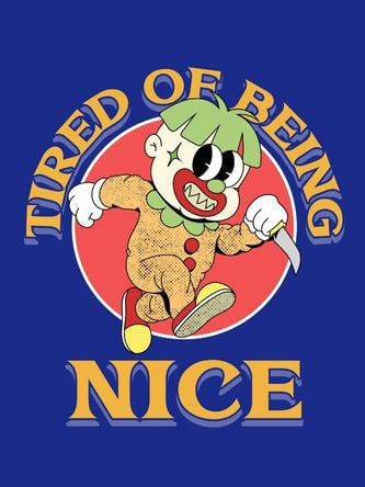 Creador de diseño de camisetas para Halloween con una ilustración caricaturesca de payaso asesino