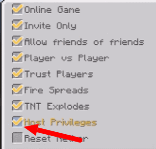 Abilita l'opzione privilegi host per teletrasportarsi in Minecraft