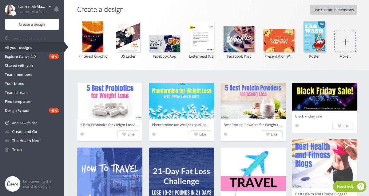 sfat de blog canva pentru imagini