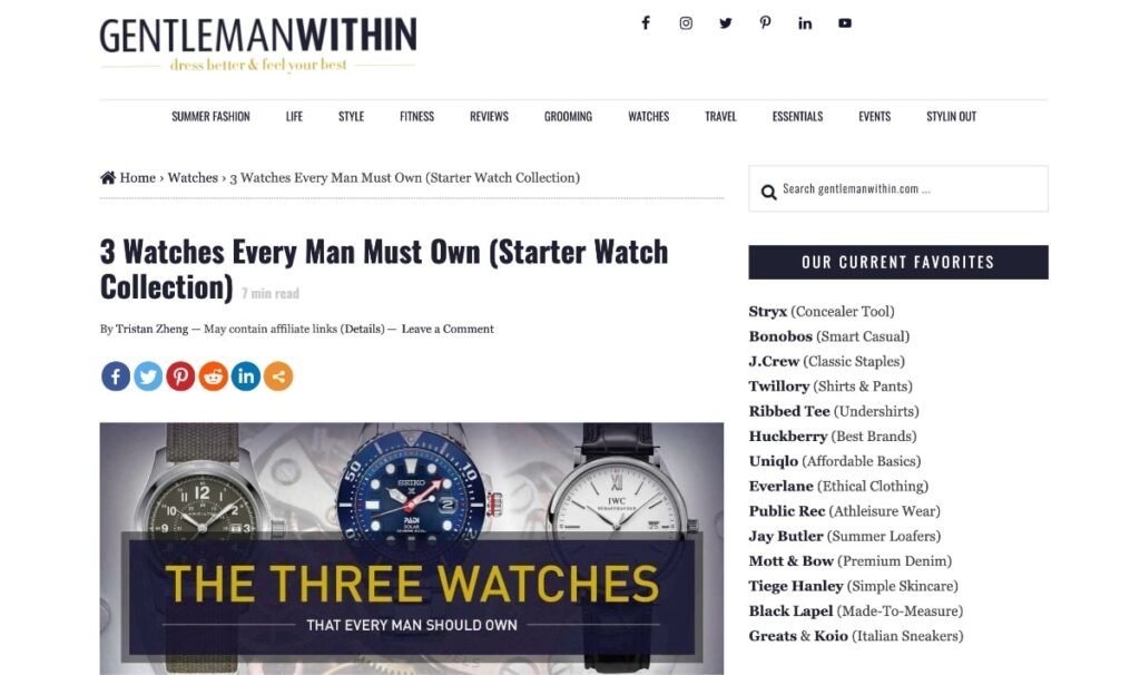 聯盟營銷博客示例