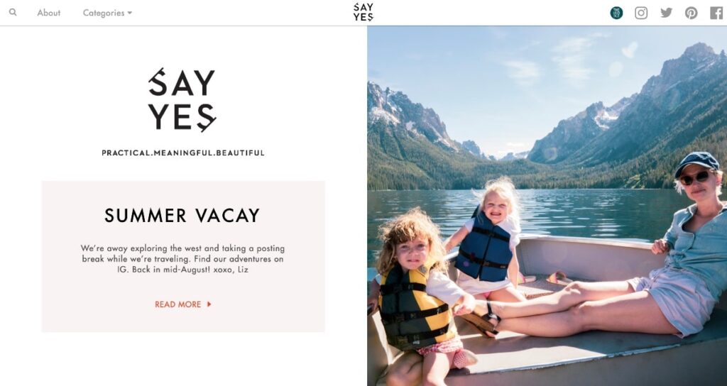 說是生活方式博客