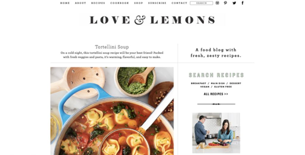 captură de ecran a site-ului dragoste și lămâi