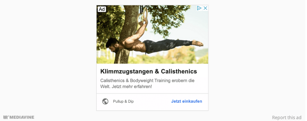 exemplu prost de rețea publicitară