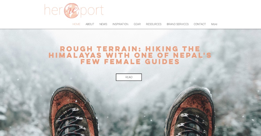 그녀의 보고서 홈페이지 스크린샷