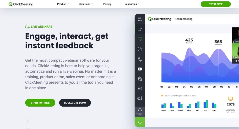 클릭 회의 라이브 웨비나