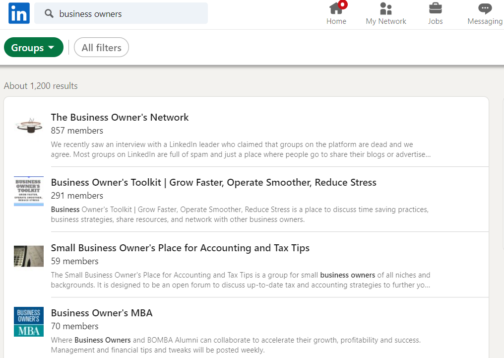 Присоединяйтесь к группам LinkedIn