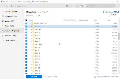 DiskDrill リカバリ ステップ 3