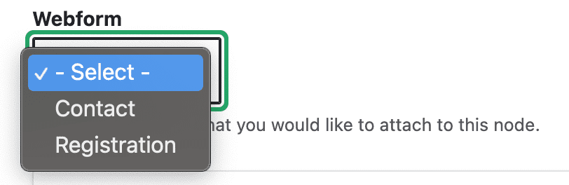 เลือกเว็บฟอร์ม