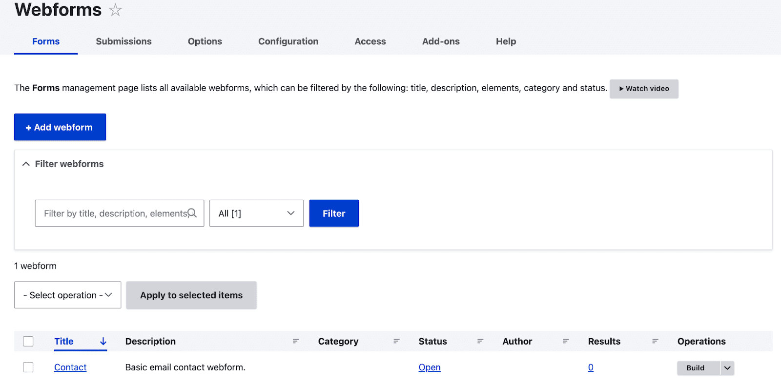 เพิ่มเว็บฟอร์ม