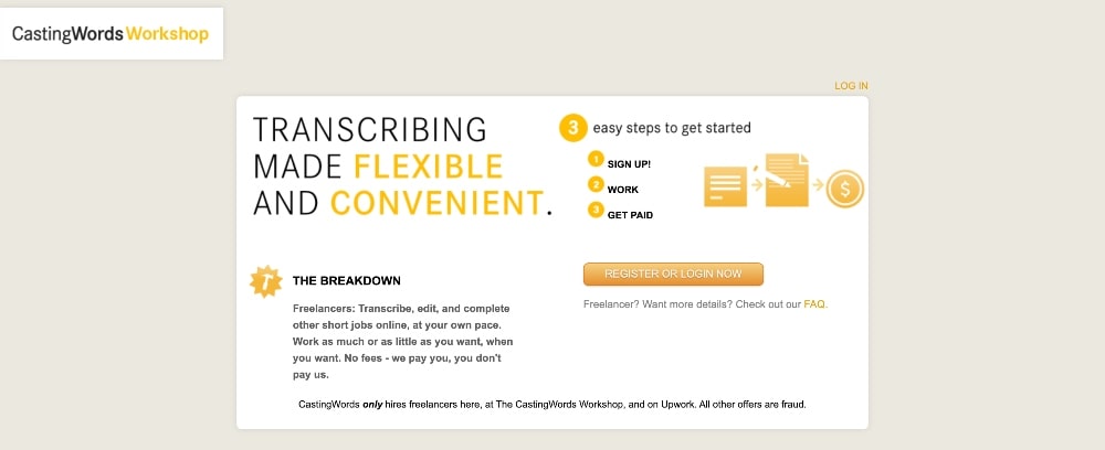 couler des mots transcrire