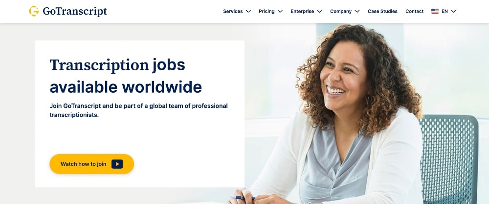 travaux de transcription en ligne gotranscript