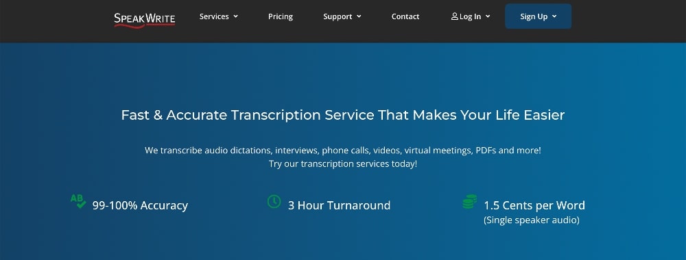 emplois et services de transcription speakwrite