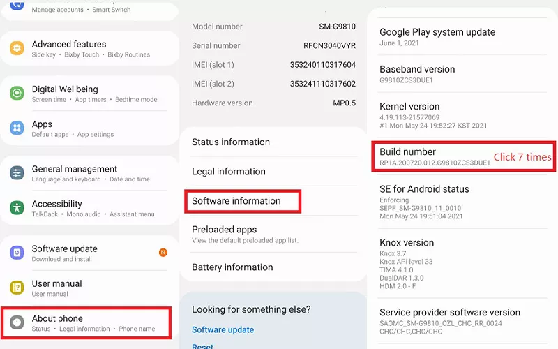 número de compilação
