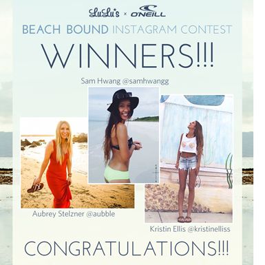 LuLus의 Instagram 콘테스트 발표 예시