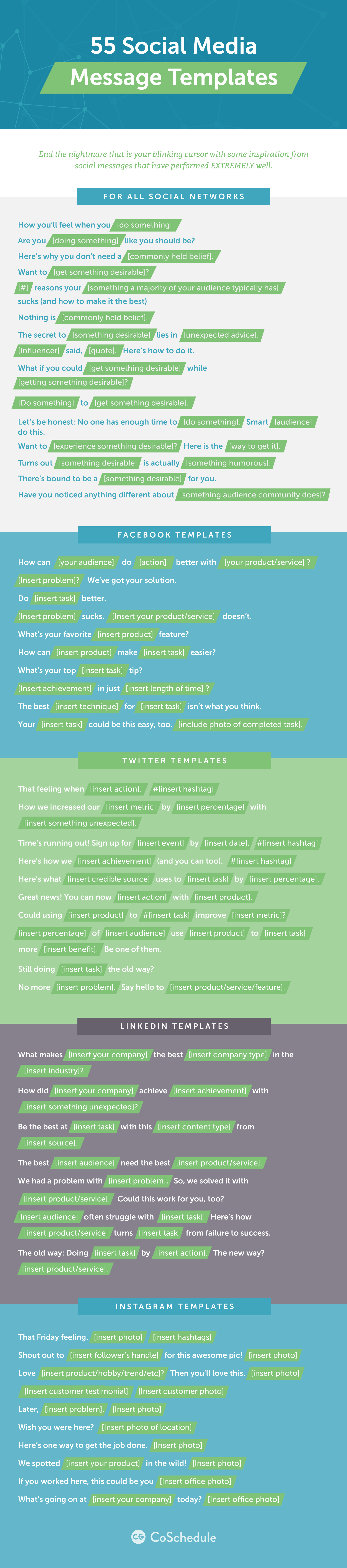 55 소셜 미디어 템플릿