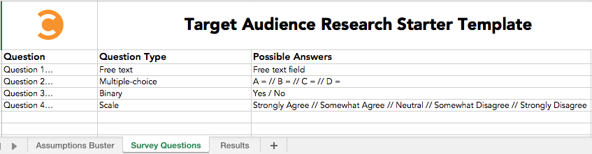 타겟 오디언스 리서치 스타터 템플릿 2