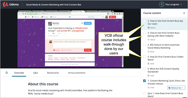 Exemple de vidéo de présentation utilisateur