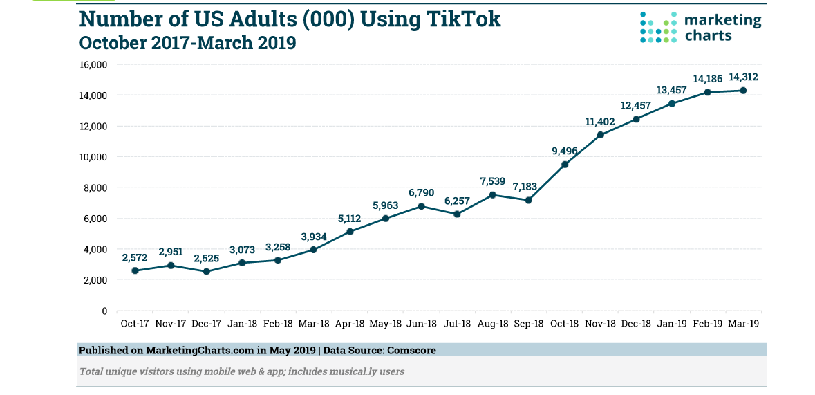 Statistiques TikTok Croissance des adultes