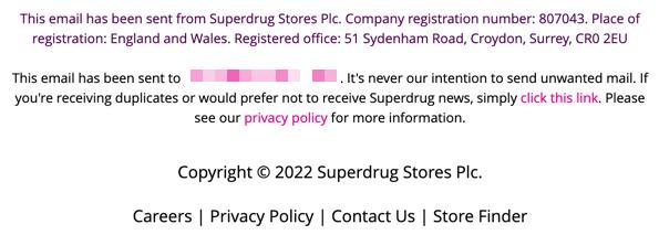 Zrezygnuj z subskrypcji Superdrug