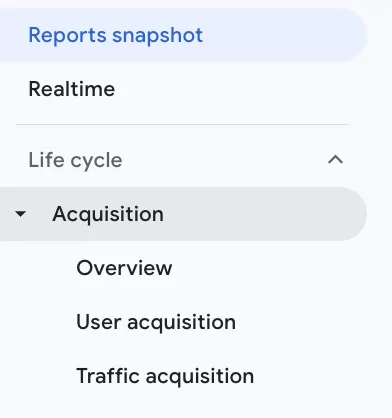 ga4 segnala l'acquisizione
