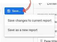 salva come nuovo rapporto in ga4