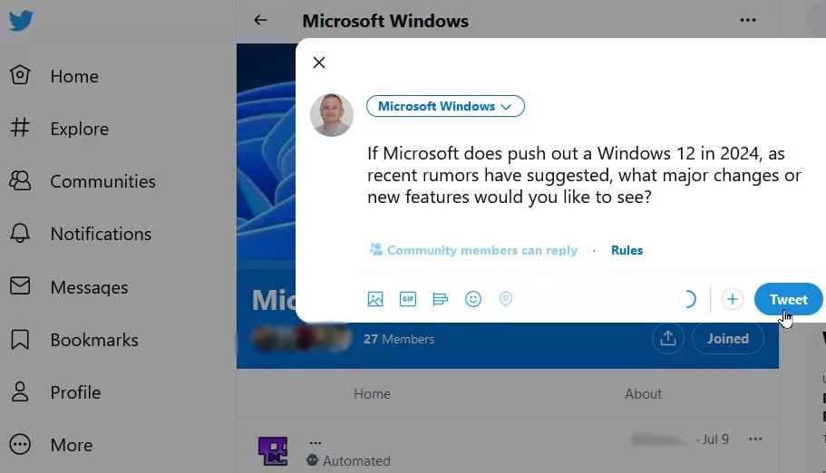 Fluxul comunității Community’s feed