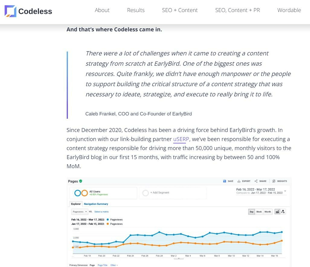 دراسة حالة غير مشفرة لـ EarlyBird
