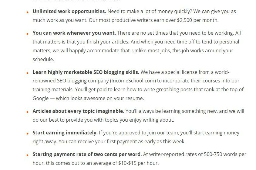 problogger scrivendo un'offerta di lavoro