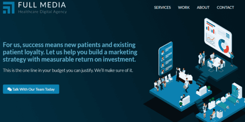 Top 10 Marketingunternehmen in den USA 2022 für digitale Werbe- und Marketingdienste @ads2020.marketing Blog für Anfänger Fullmedia-healthcare-digital-agency-500x250