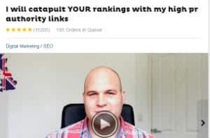Top ranked SEO Seller at Fiverr for High Authority Backlinks services-300x198