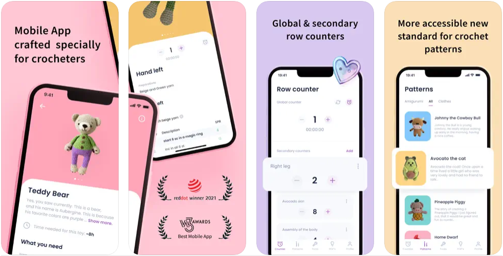 أنماط الكروشيه المضادة للصف