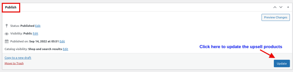 상향 판매 제품 업데이트