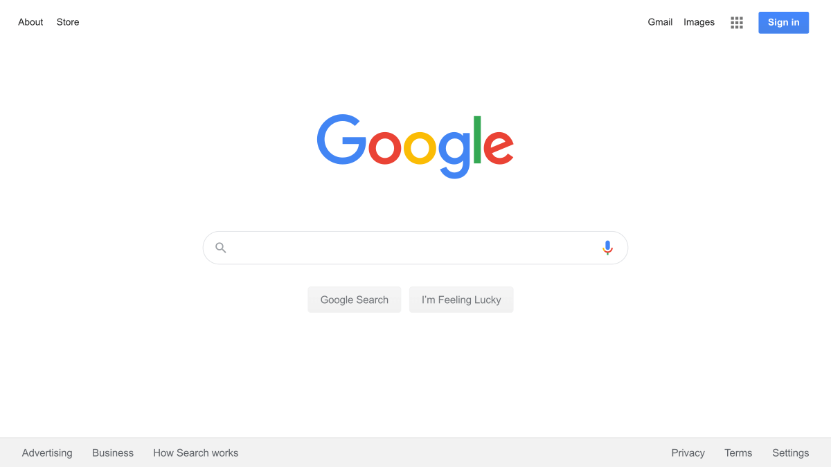 Pagina de pornire Google