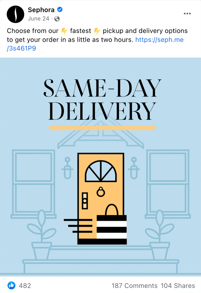 Facebook'ta Sephora sosyal medya reklamı