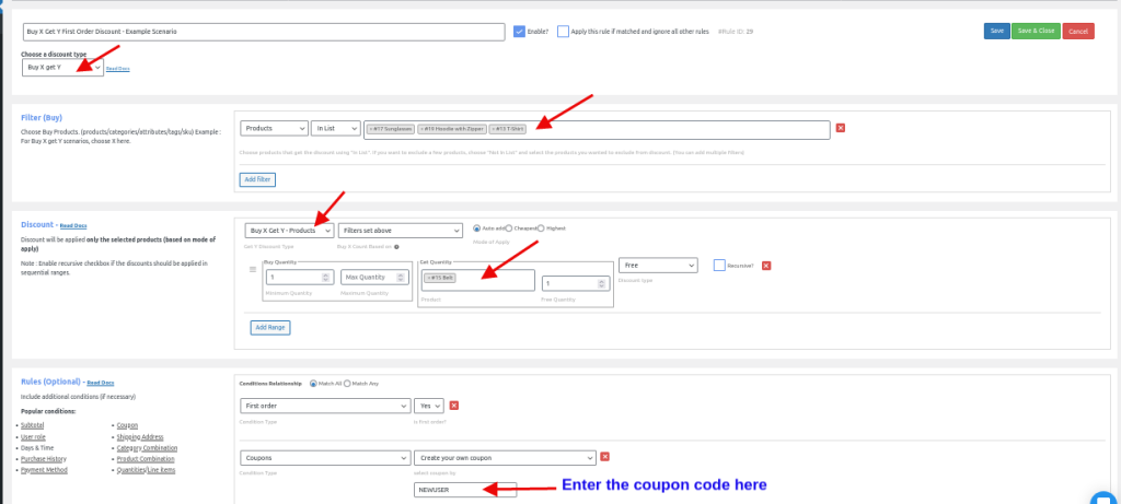 entrez le code promo