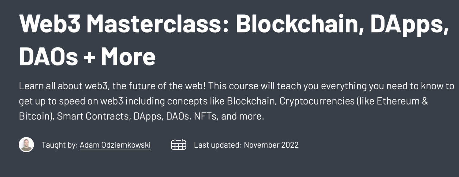 Web3マスタークラス