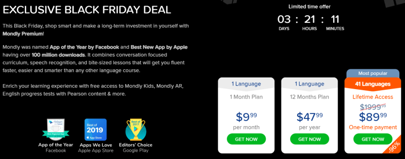 oferta de viernes negro mensual