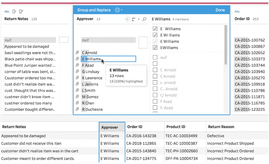 تعيين البيانات في Tableau