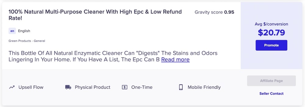 Produtos afiliados ClickBank para nicho verde