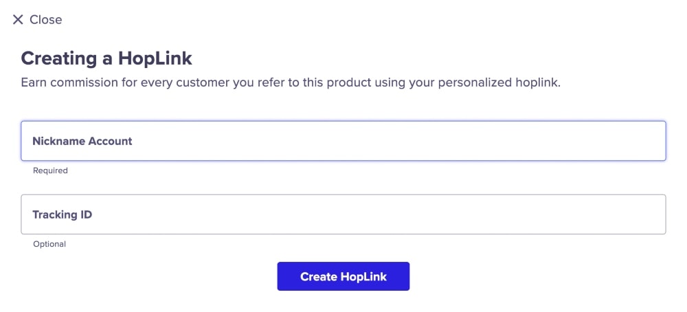 ClickBank gera link de afiliado