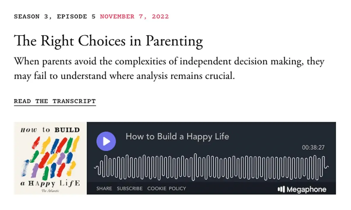 アトランティック ポッドキャスト 幸せな人生を築く方法