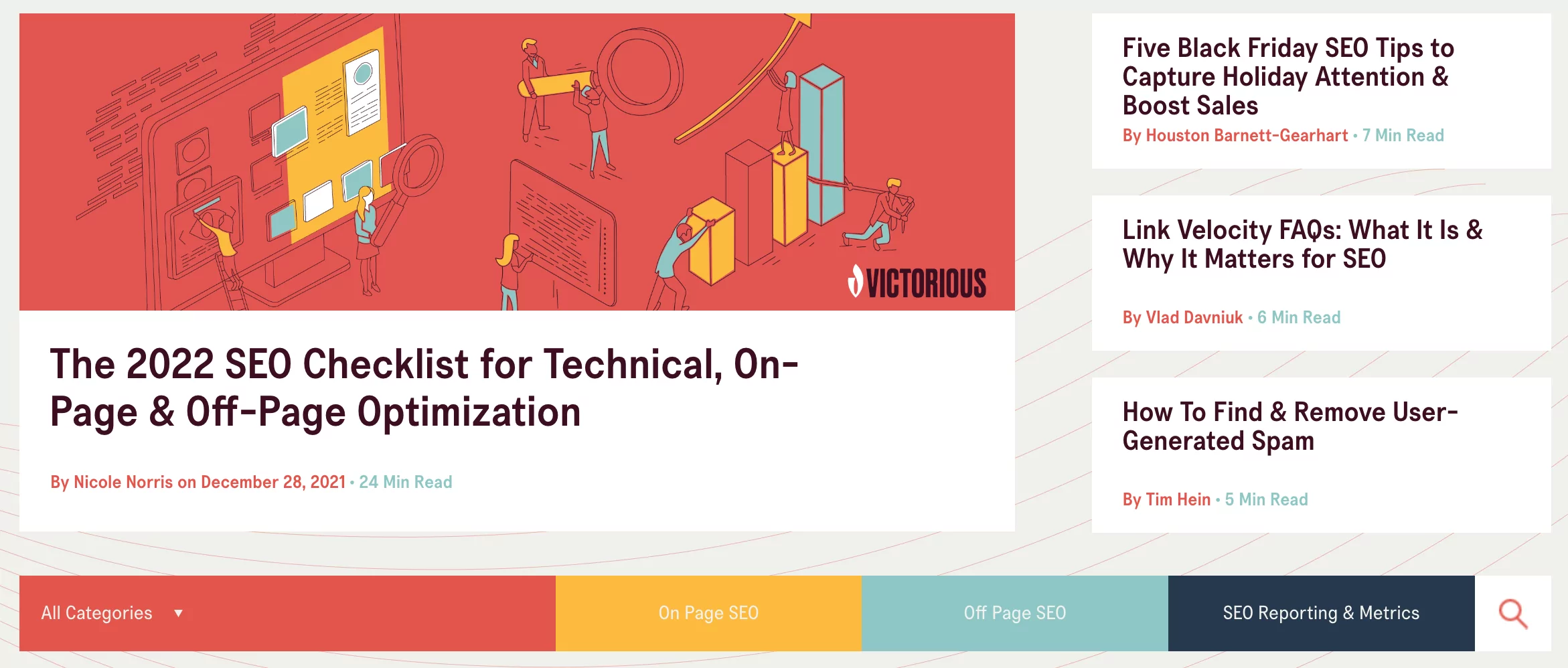 Blog victorioso como recurso para la auditoría SEO