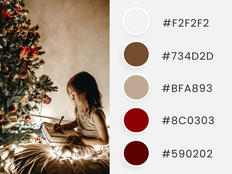 Kış Renk Paletleri - Noel mektubu yazan küçük bir çocuk