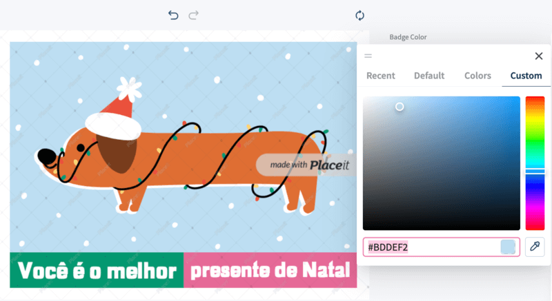 Placeit İle Yapılan Bir Tasarıma Hex Kodu Eklemenin Sonucu