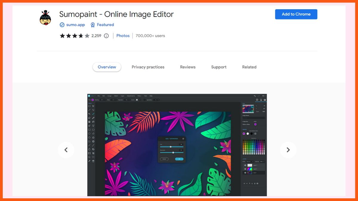 Sumopaint - 그래픽 디자이너를 위한 최고의 Chrome 확장 프로그램