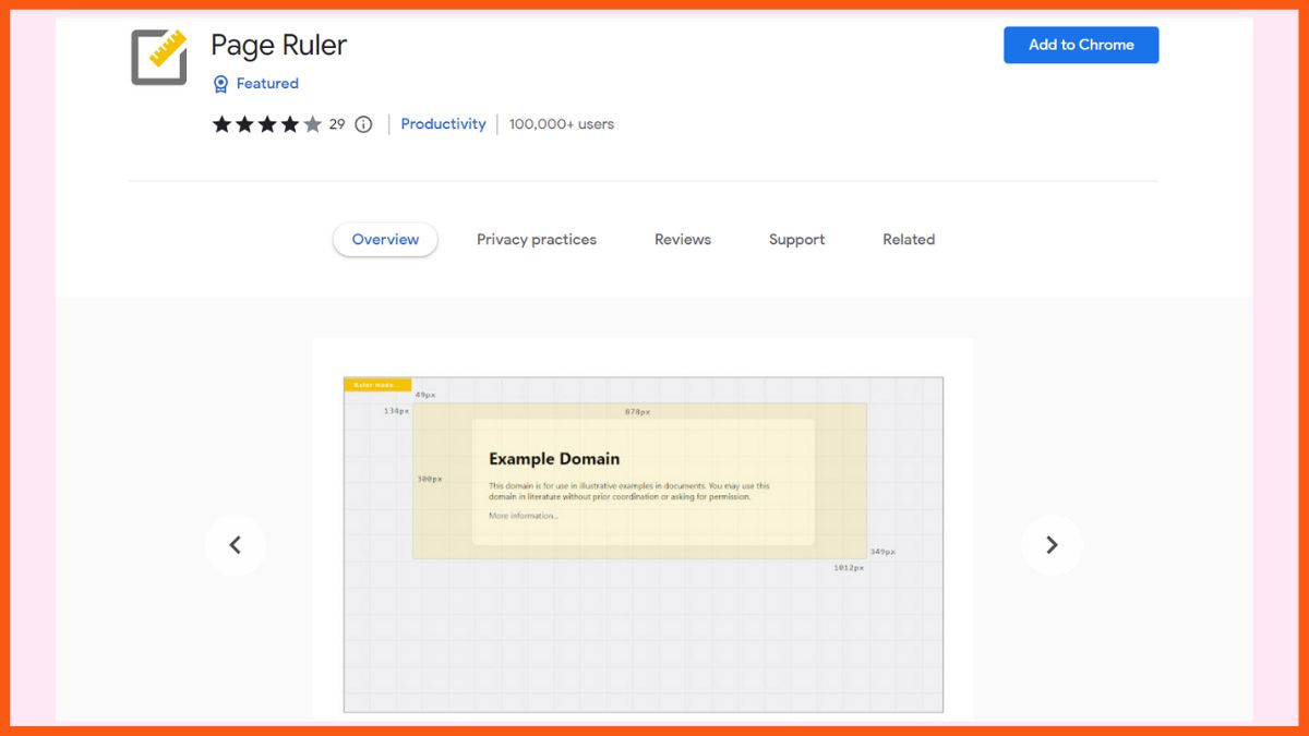 페이지 눈금자 - 그래픽 디자이너를 위한 최고의 Chrome 확장 프로그램